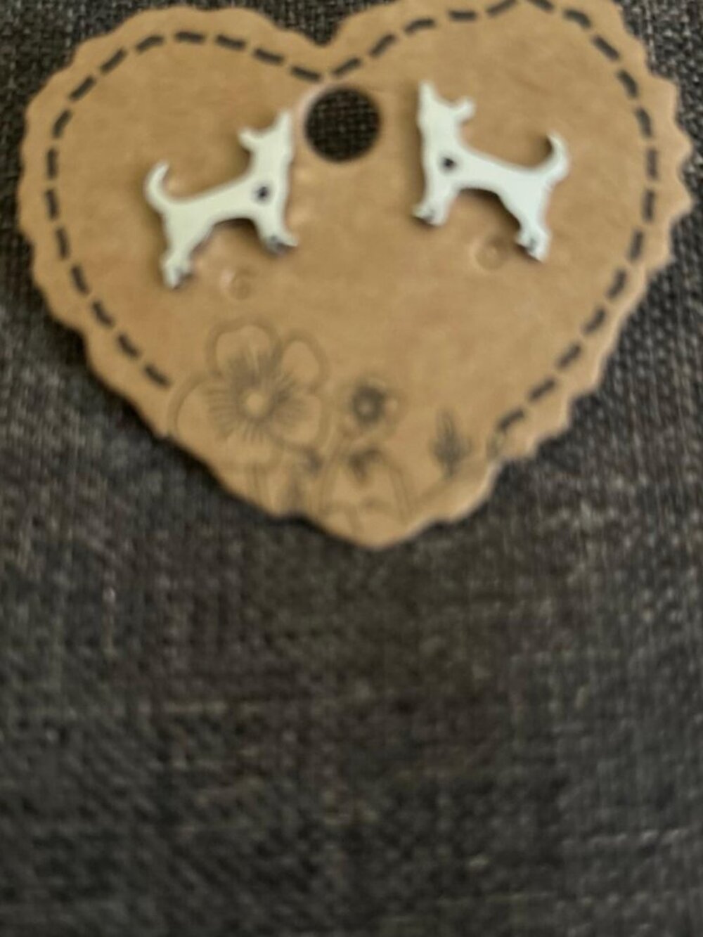 dog earrings stainless